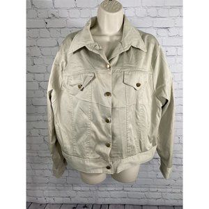 VTG Cleveland Street Beige Collared Button Up Jacket Women’s Size 18